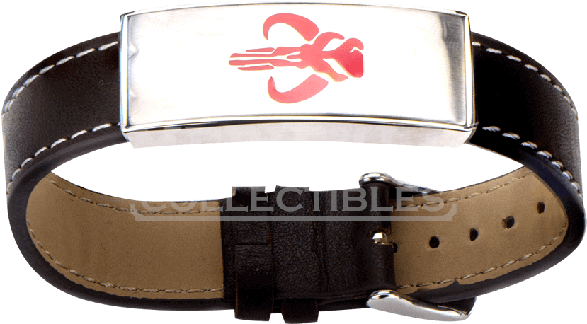Star Wars Mandalorian Symbol Leather Id Bracelet - Boba Fett Symbol (850x850), Png Download