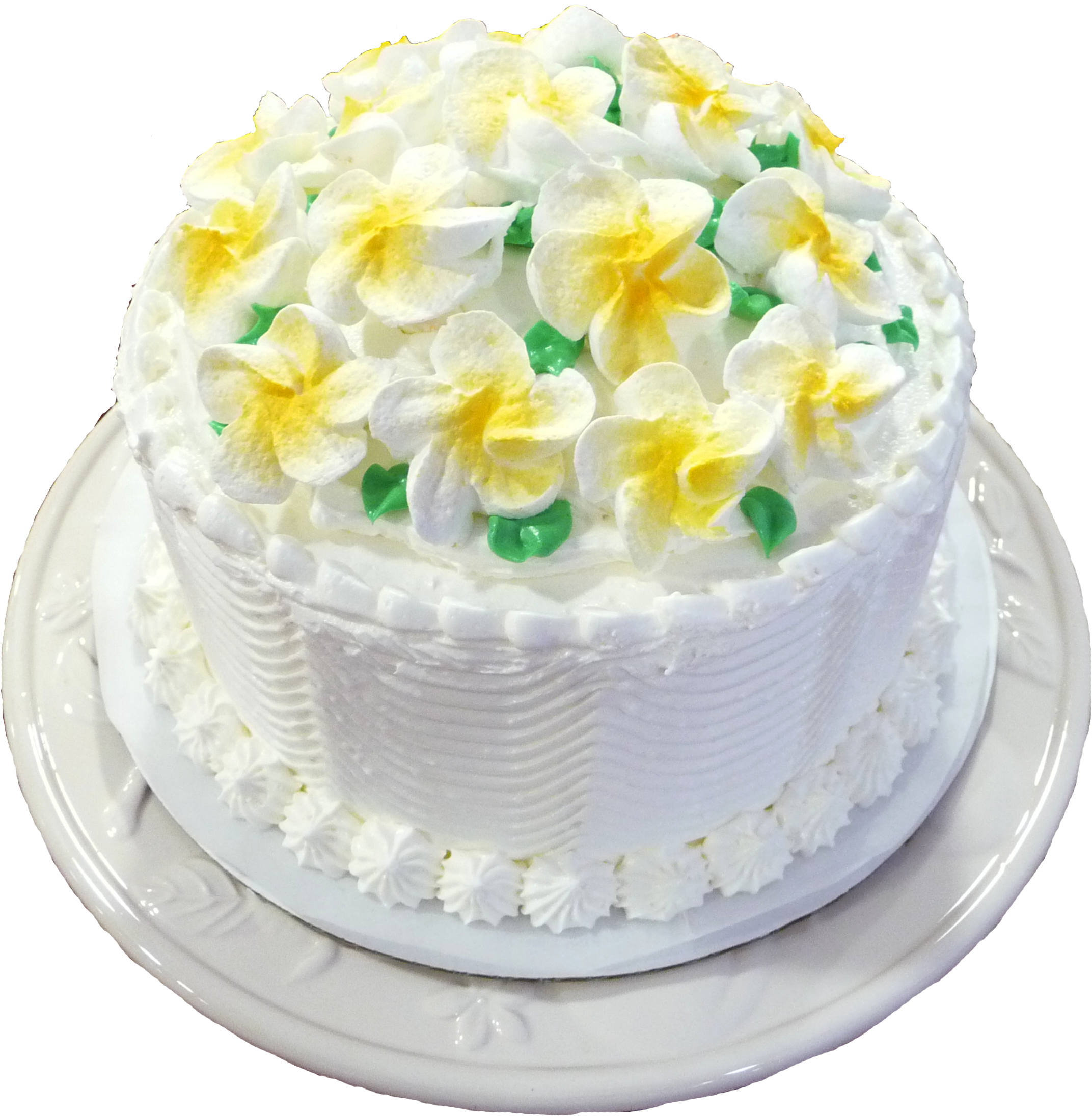 Plumeria Cake - Cake Decorating (2544x2255), Png Download