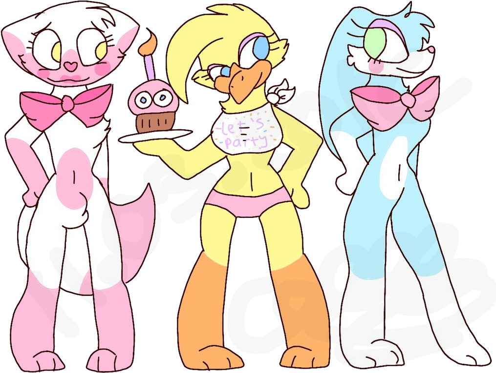 Girls Toys - Fnaf Ladies Night Speedpaint (1024x768), Png Download