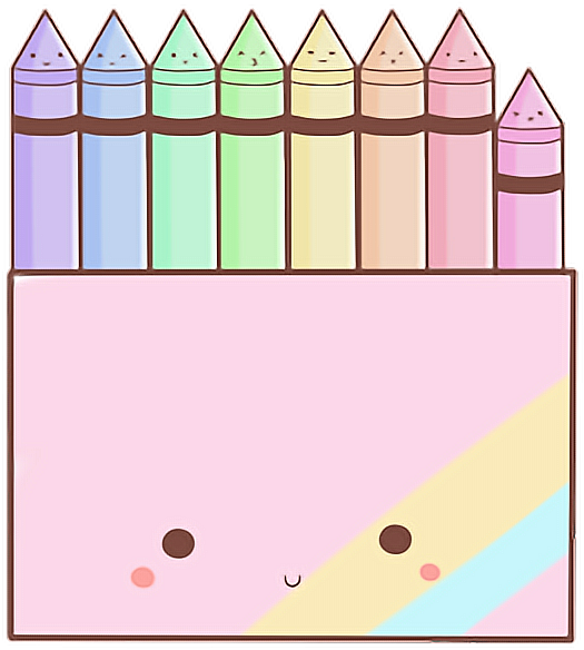 Banner Stock Colors Tierno Lindo Colorful Colorido - Crayons Kawaii Png (584x600), Png Download