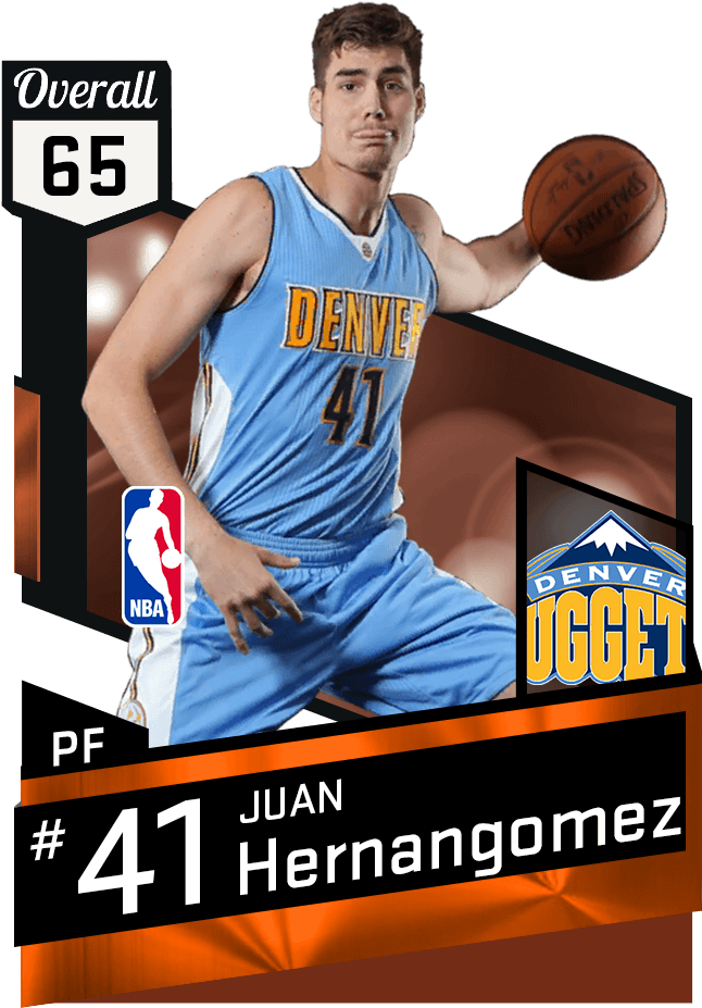 Mtdb Nba 2k17 - Juan Hernangomez Nba 2k17 (651x941), Png Download