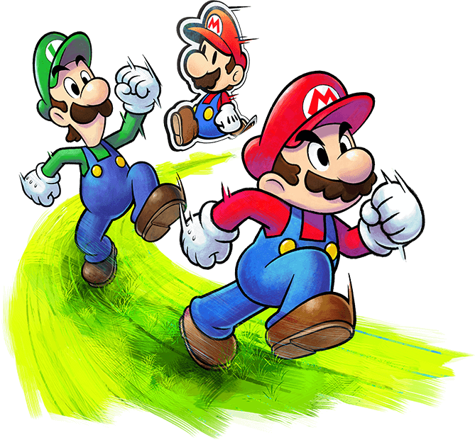 Mario, Luigi And Paper Mario - Mario Et Luigi Paper Jam (669x621), Png Download