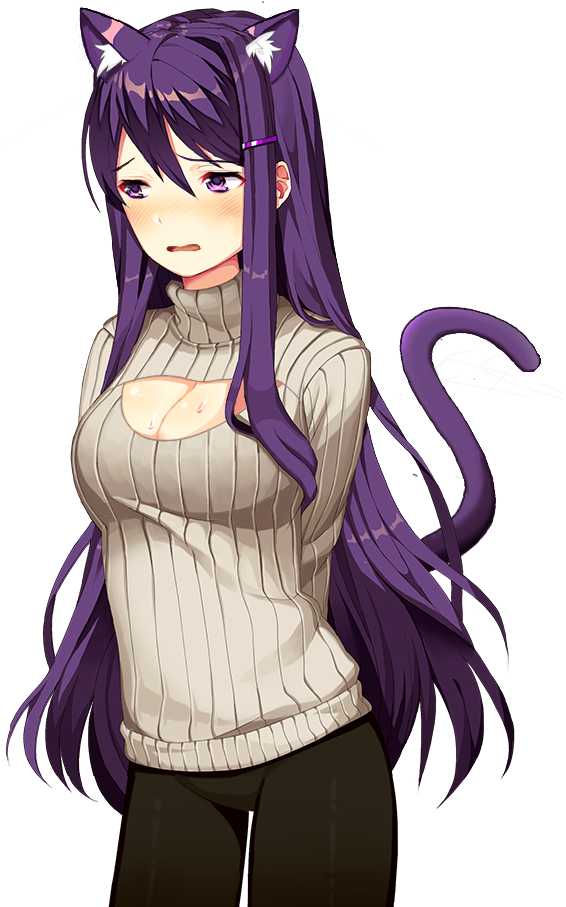 Mediakey Hole Sweater Neko Yuri - Doki Doki Literature Club Yuri (960x960), Png Download