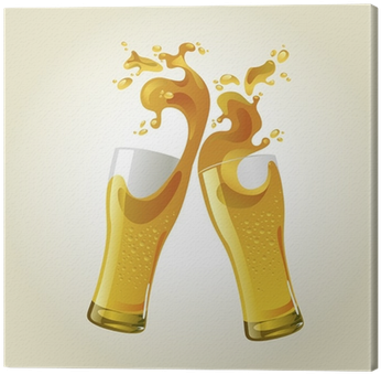 Pair Of Beer Glasses Making A Toast - Brindisi Bicchieri (400x400), Png Download