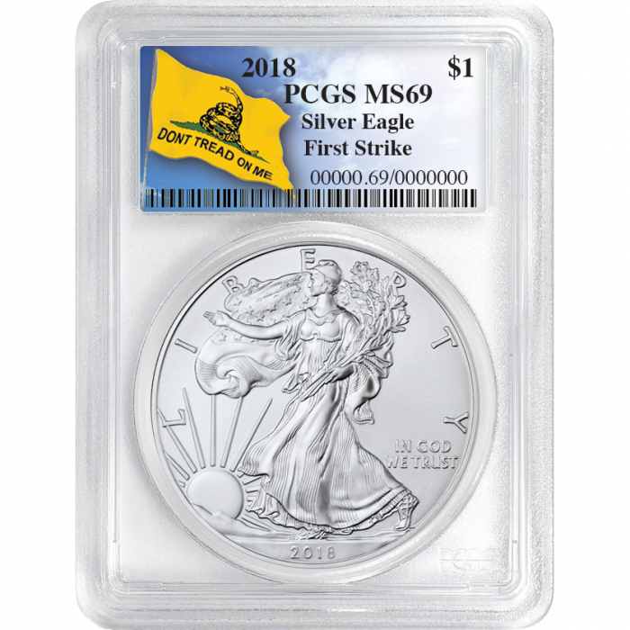 2018 Pcgs Ms-69 First Strike American Silver Eagle - United States Mint 2017 P Silver Eagle Ngc Ms69 First (700x700), Png Download