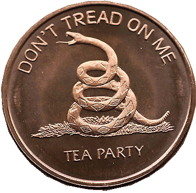 Copper Round, Don't Tread On Me - Gadsden Flag (400x394), Png Download