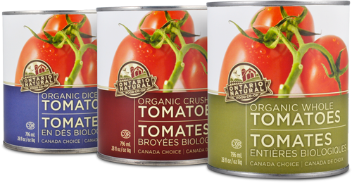 About Ontario Natural - Ontario Natural Tomatoes Diced Organic No Salt 398ml (500x260), Png Download