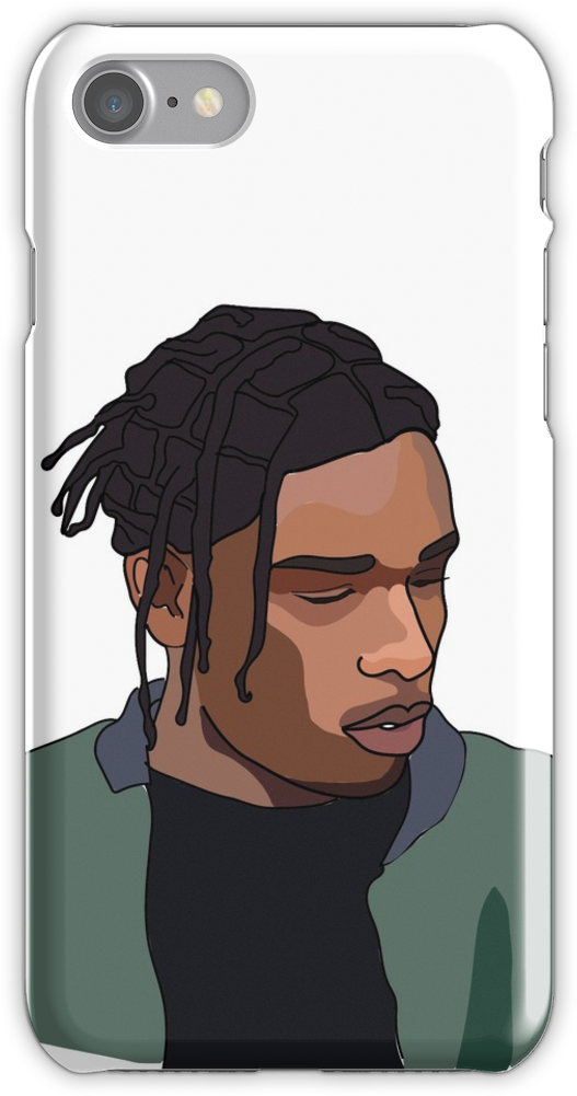 Asap Rocky Illustration Iphone 7 Snap Case - Drawing (750x1000), Png Download