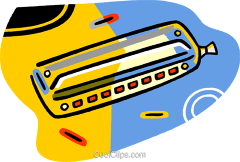 Harmonica Royalty Free Vector Clip Art Illustration - Harmonica (480x324), Png Download