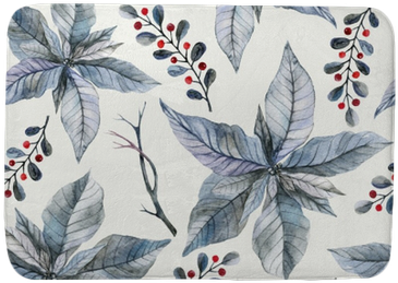 Watercolor Seamless Pattern With Hand Painted Silver - Die Beschriftete Hand Ist Frohes Feiertags-foto Karte (400x400), Png Download