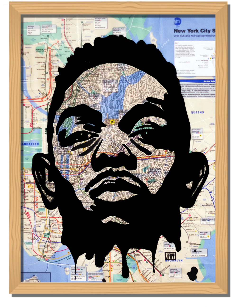 Kendrick Lamar - Dynomighty Men's Subway Map Mighty Case Tablet (1000x1395), Png Download