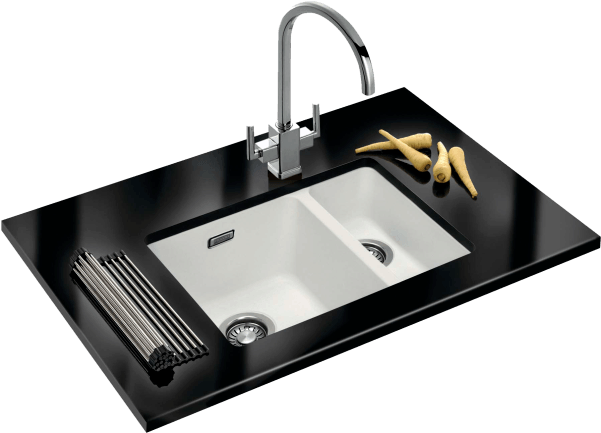 Franke Polar White Kubus Kbg160 Right Hand Kitchen - Franke Sirius Sid 160 (600x600), Png Download