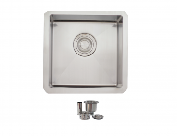 Stylish 25" X 18" Single Bowl Undermount Kitchen Sink (360x360), Png Download