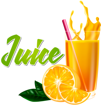 Ealistic Glass Of Orange Juice With Fruit And Splash, - Real Juice (360x360), Png Download