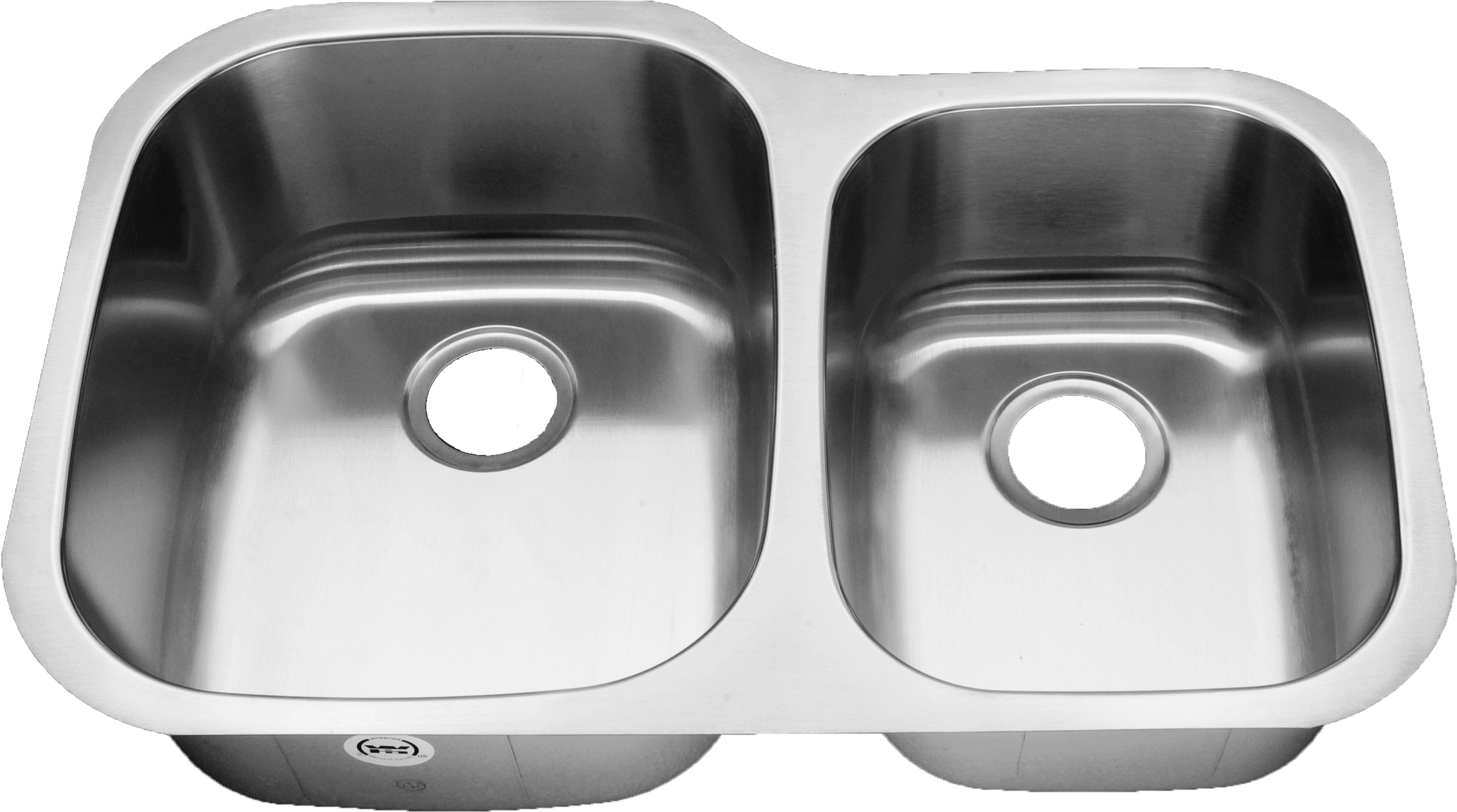 Stainless Steel Farmhouse Kitchen Sinks - Cin Ci Tu-002 16 Gauge Atlas Stainless Steel 60-40 (3261x1845), Png Download