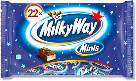 Milky Way Minis 24x366g - Milky Way Chocolate (444x280), Png Download