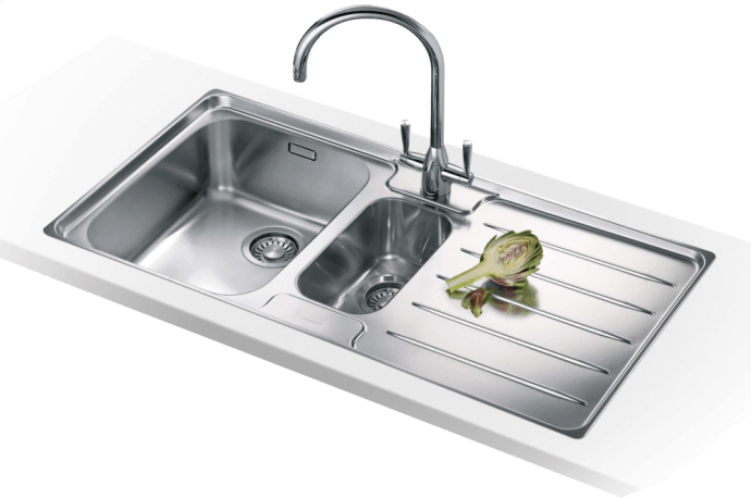 Franke Laser Inset Kitchen Sinks - Franke Lsx651 Rhd Sink 2 In Stock (691x458), Png Download