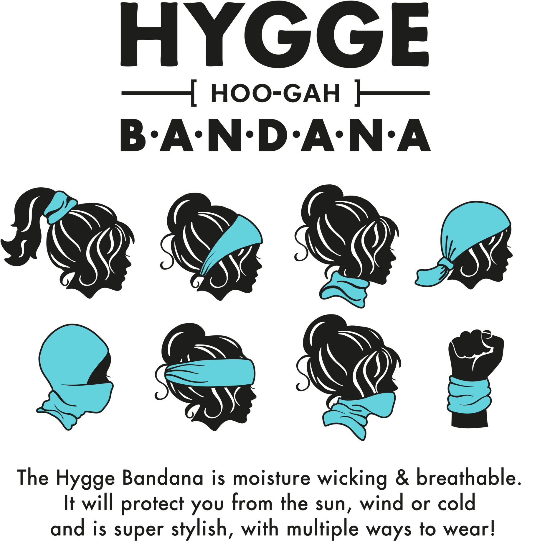 Animal Grey Multi Use Headband - Hygge Bands (2048x2048), Png Download
