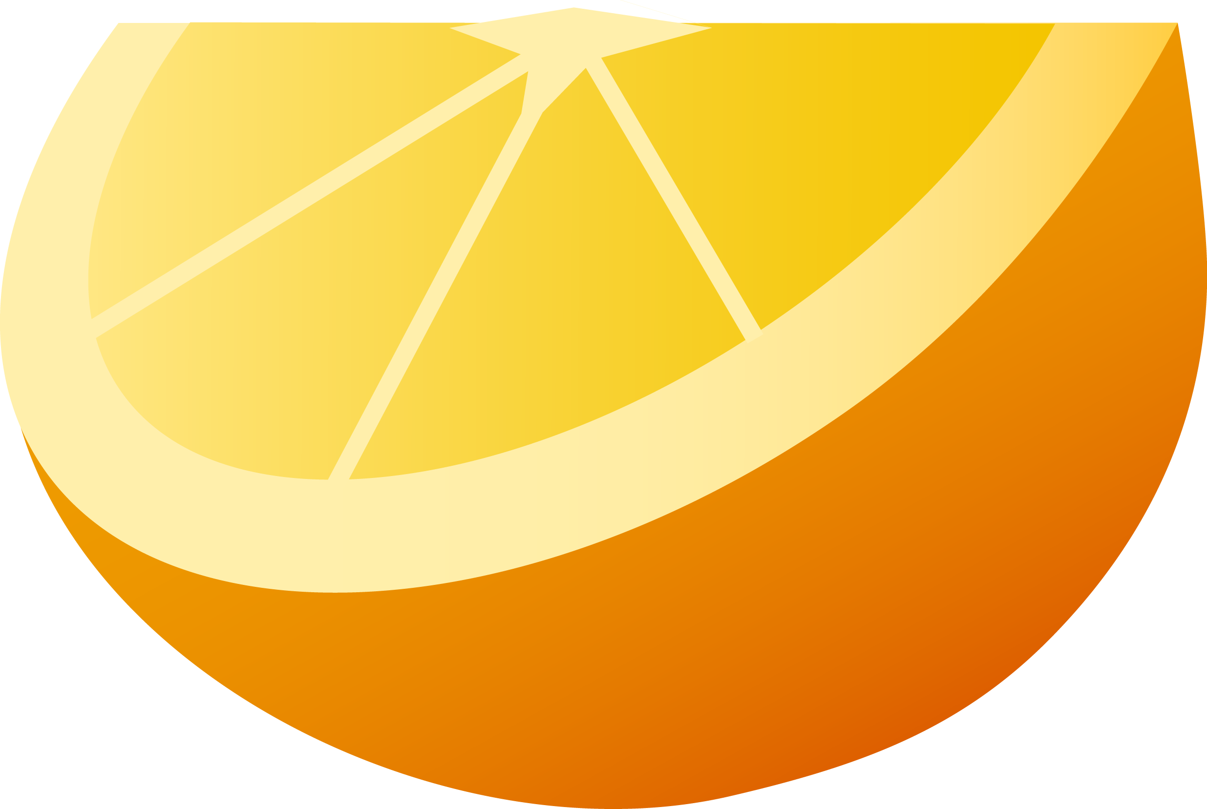 Orange Fruit Wedge Clipart - Orange Cartoon Fruit Png (2471x1657), Png Download