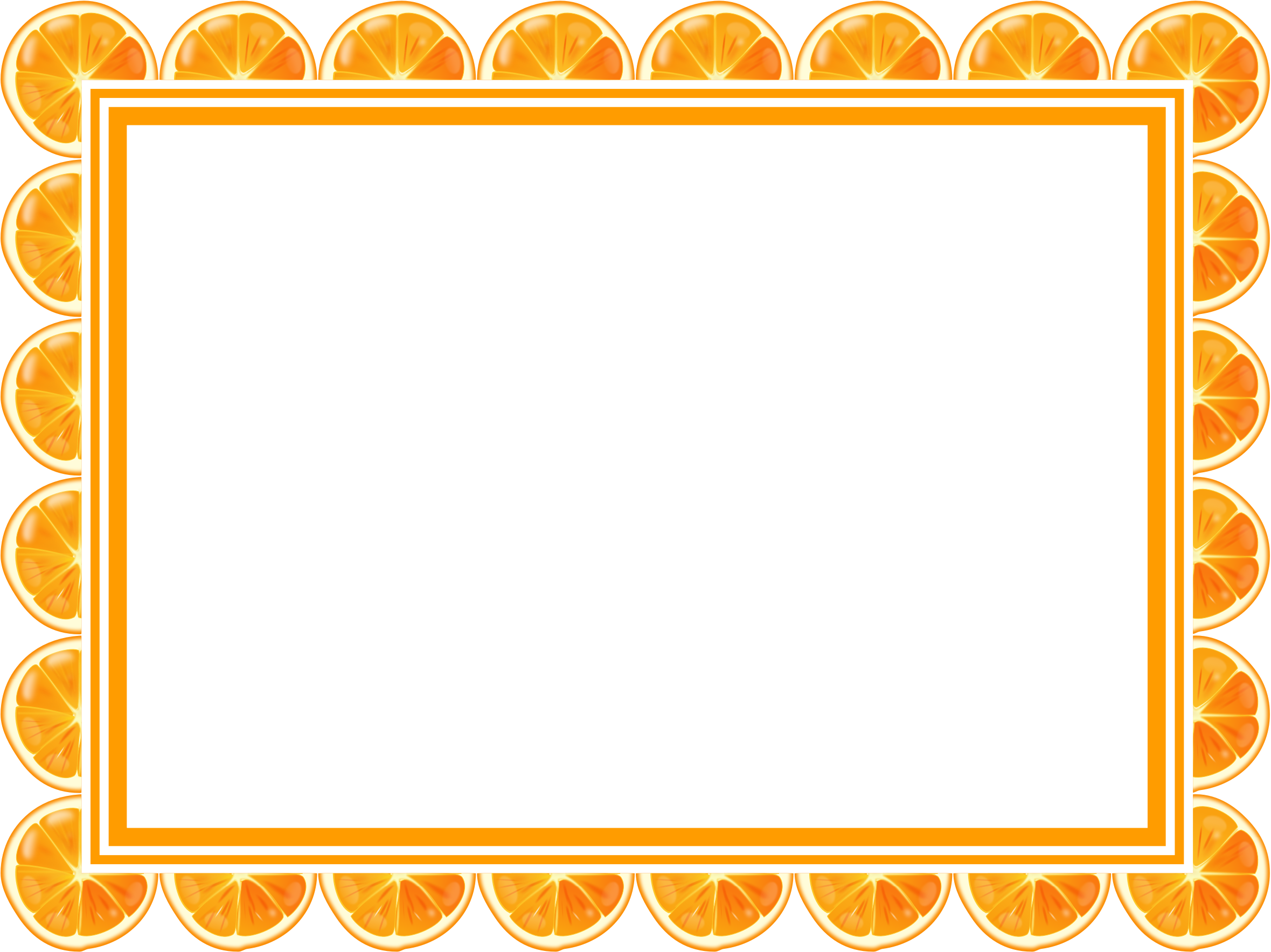 Big Image - Orange Rectangle Frames Clipart (2359x1768), Png Download