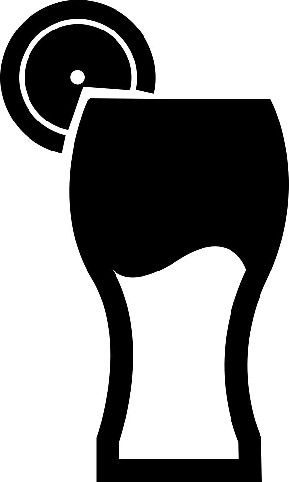 Soft Drink With Orange Slice Comments - Drink (588x980), Png Download