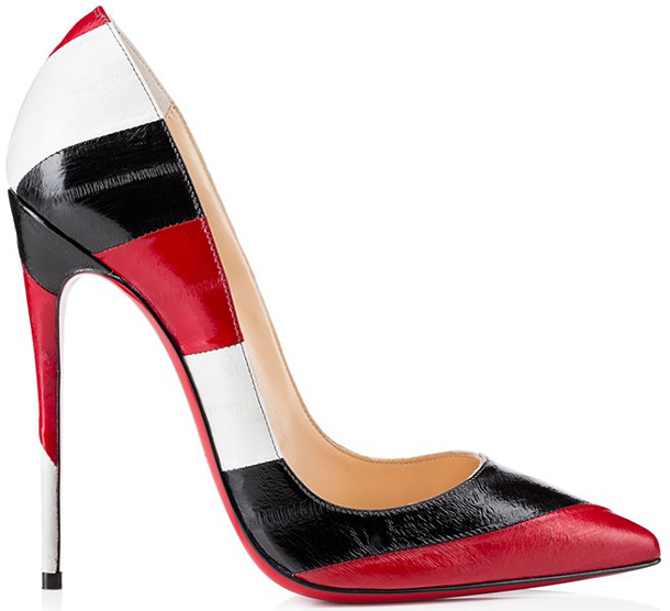Xoxo - - Red And Black And White Heels (610x556), Png Download