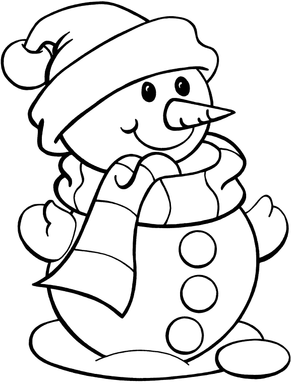 I Have Download Snowman With Long Nose Coloring Page - Christmas Colouring Pages Snowman (601x786), Png Download