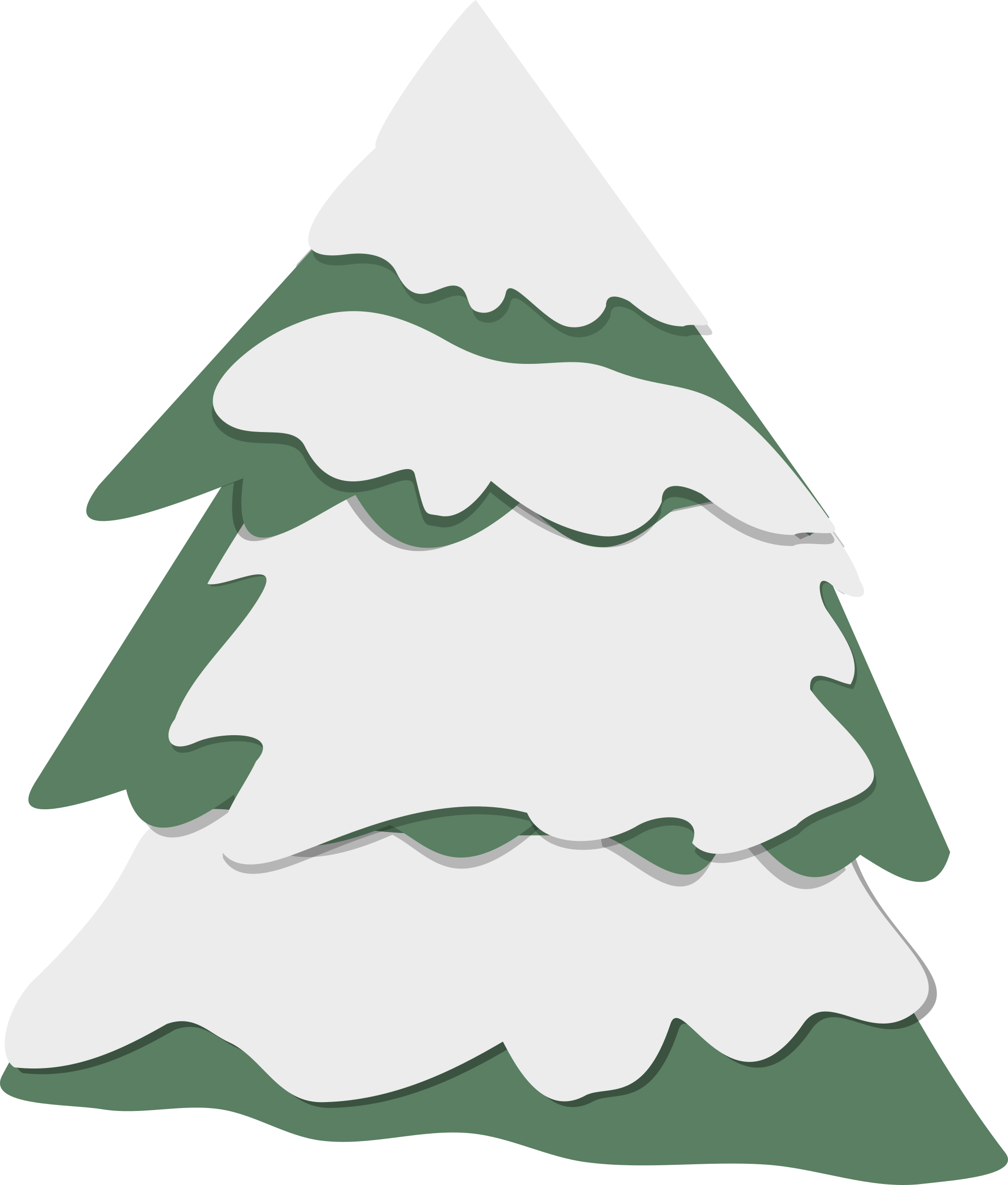 Big Image - Christmas Tree (2042x2400), Png Download