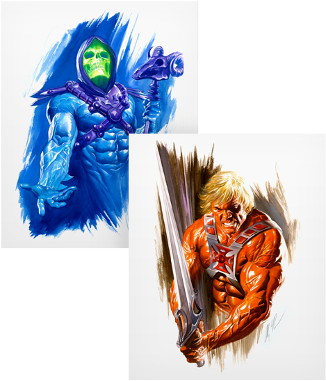 He-man And Skeletor Art Print - He Man Alex Ross (480x558), Png Download