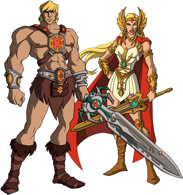 She Ha E He Man Em Png Vetorizado - Prince Adam And He Man (631x668), Png Download