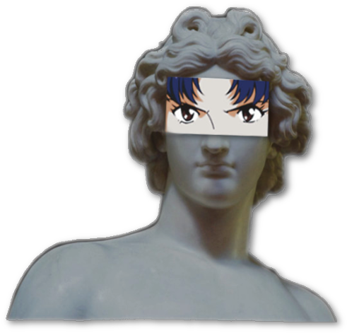 Cyberart Tumblr - Vaporwave Sculpture (500x500), Png Download