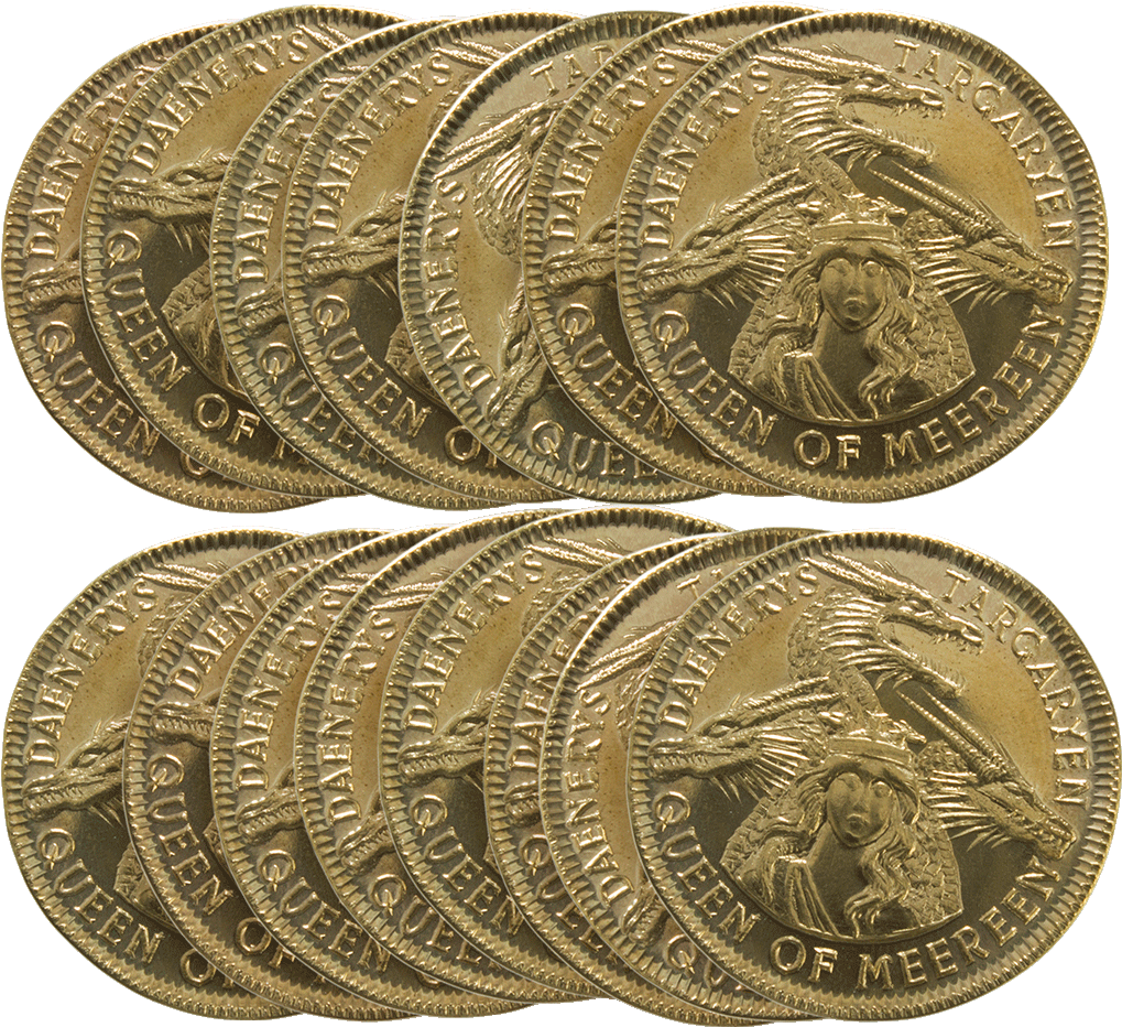 15 Daenerys Targaryen Marks Of Meereen Gaming Coins - Game Of Thrones - House Targaryen Coin Set (1024x1024), Png Download