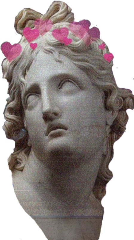 Sculpture Vaporwave Aesthetic Tumblr Png Transperent - Pink Aesthetic Statue (983x983), Png Download