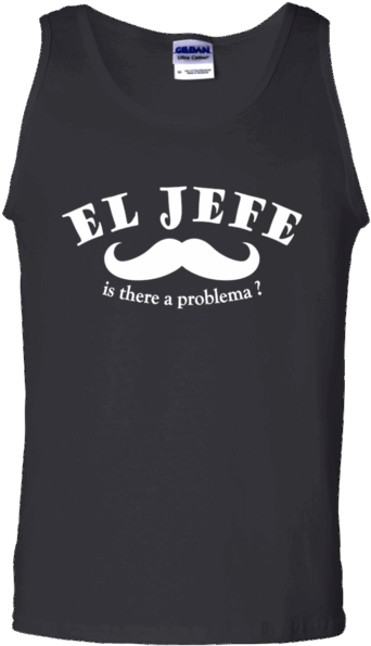 El Jefe Mustache Funny Mexican T- - El Jefe (the Boss In Spanish) Mustache Funny Mexican (600x600), Png Download