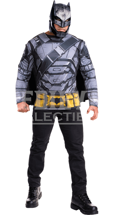 Adult Armoured Batman Costume Set - Rubie's Men's Batman V Superman: Dawn Of Justice Batman (850x850), Png Download