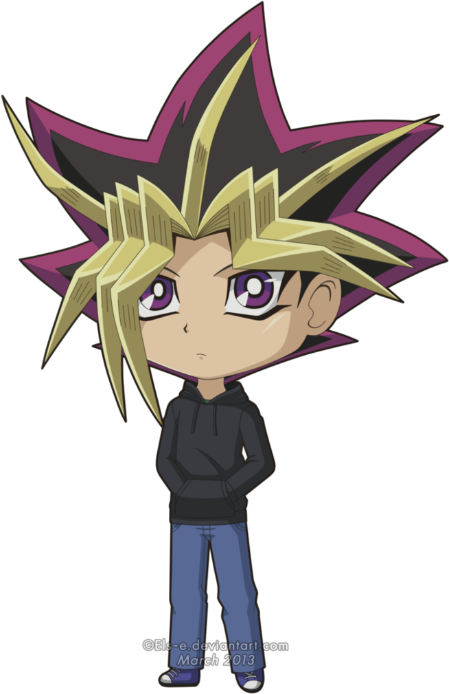 Point Commission For ~fortunemondial - Yugioh Chibi Yami Yugi (774x1031), Png Download