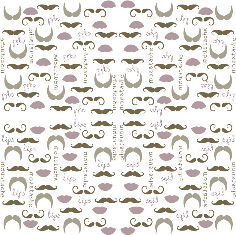 Mustache And Lips (800x800), Png Download