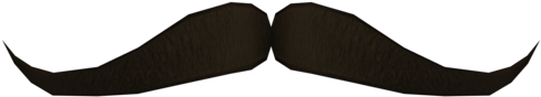 Realistic Mustache Png Clip Black And White - Mmd Moustache Dl (900x675), Png Download