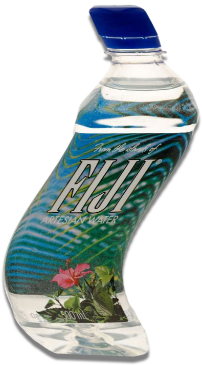Fiji Water Vaporwave Drawing - Vaporwave Fiji Water Bottle (576x792), Png Download