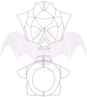 Daenerys Breastplate Qarth Pattern - Sketch (312x405), Png Download