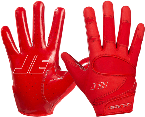 Je11 By Cutters Signature Series Gloves - Cutters Football Gloves All Red (480x480), Png Download