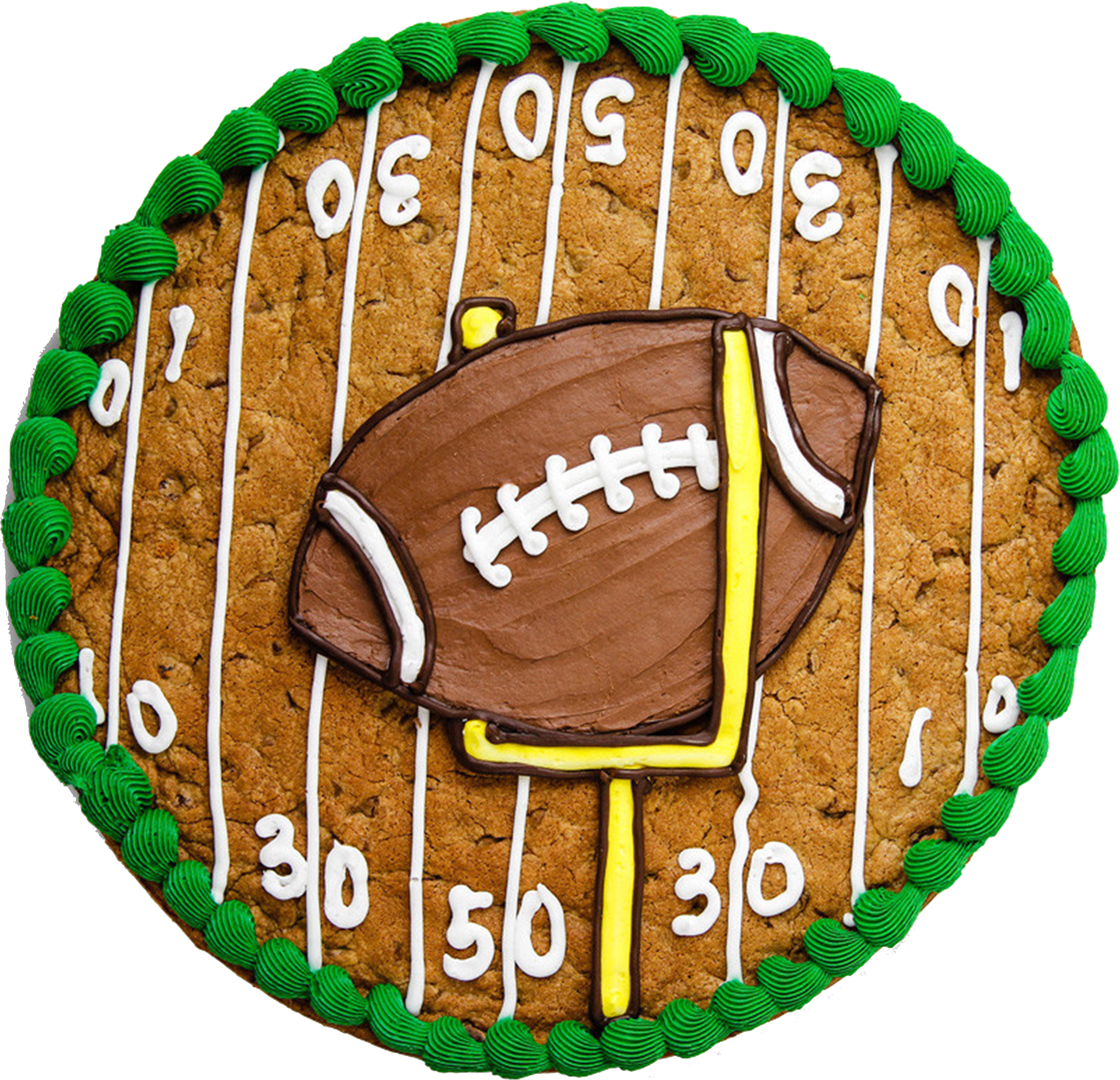 By Jason Savio - Football Themed Cookie Cake (2406x2320), Png Download