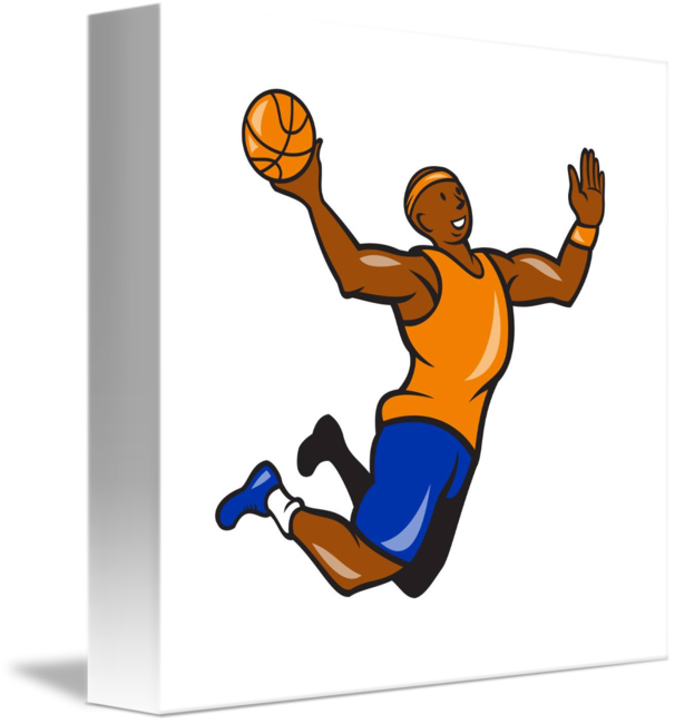 Basketball Player Dunking Ball Cartoon By Aloysius - Love Basketball Jerseys 21 (606x650), Png Download