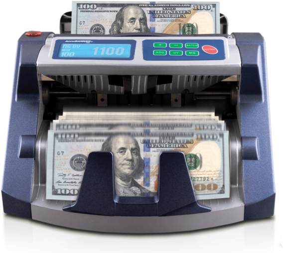 Accubanker Ab1100 Plus Retail Grade Bill Counter With - Accubanker Ab1100 (600x539), Png Download