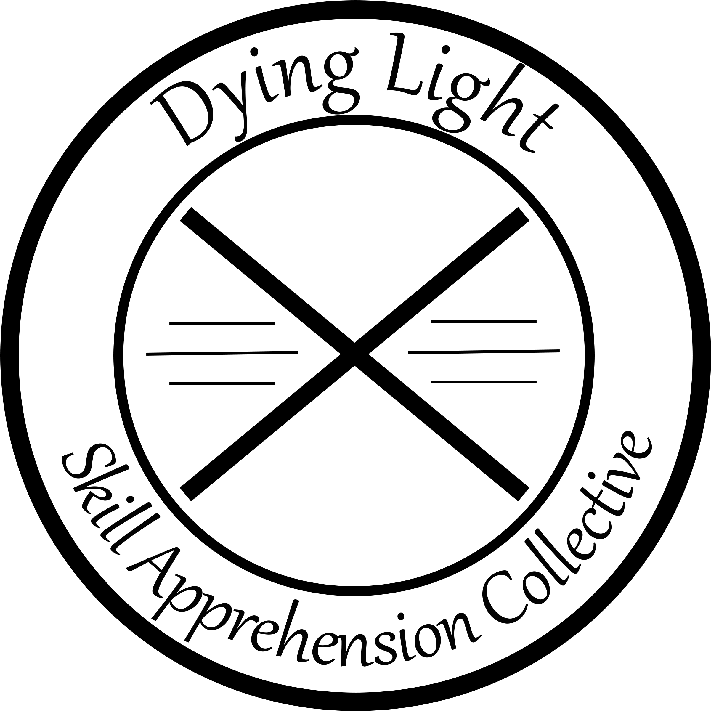 Dying Light Png - Black And White (2550x2550), Png Download