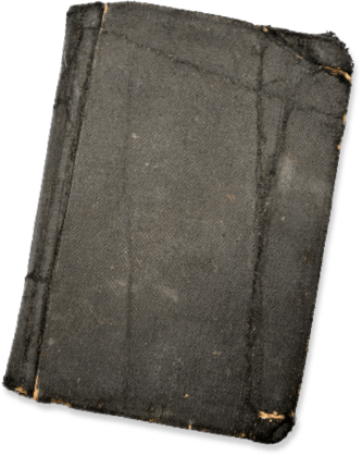 Bill Rudd's Diary, A Tattered 100 Year Old Journal - Leather (333x419), Png Download