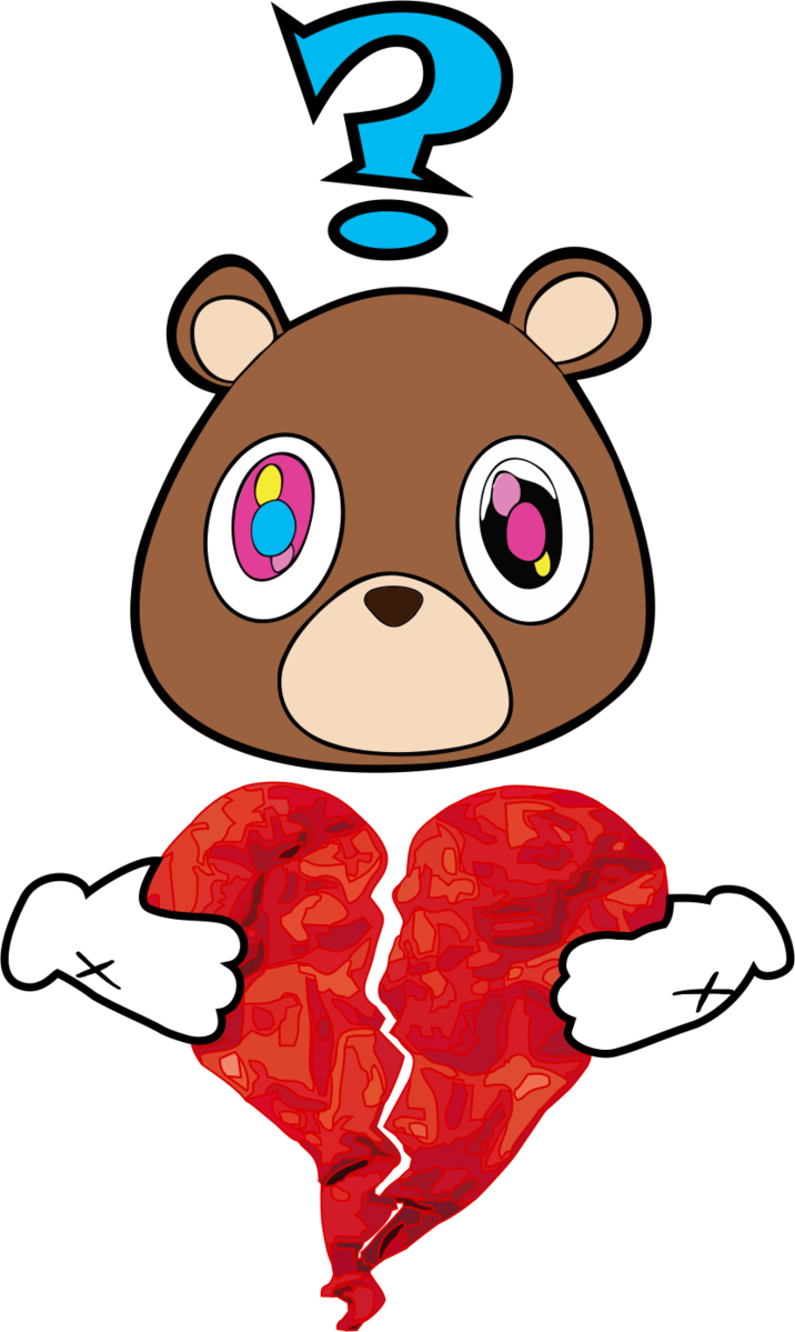 In Search Of Mr West - Kanye West Bear Face (716x1199), Png Download