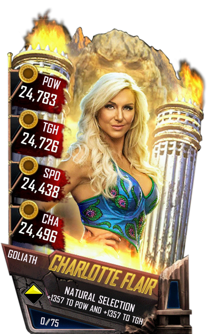 Charlotteflair S4 20 Goliath - Wwe Supercard Goliath Carmella (733x1158), Png Download