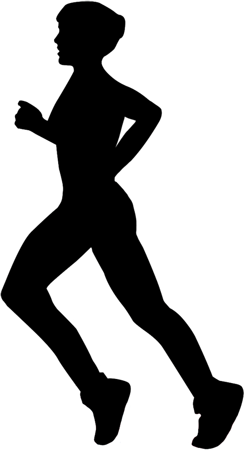 Polo Player Clipart, Runner Silhouette Woman - Bioledex Led Solarleuchte Mit Bewegungsmelder (alm) (579x945), Png Download