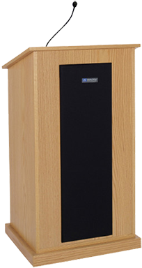 Sw470 Chancellor Podium With 150-watt Pa & Wireless - Amplivox Wireless Chancellor Lectern W Speakers, Mic (400x400), Png Download